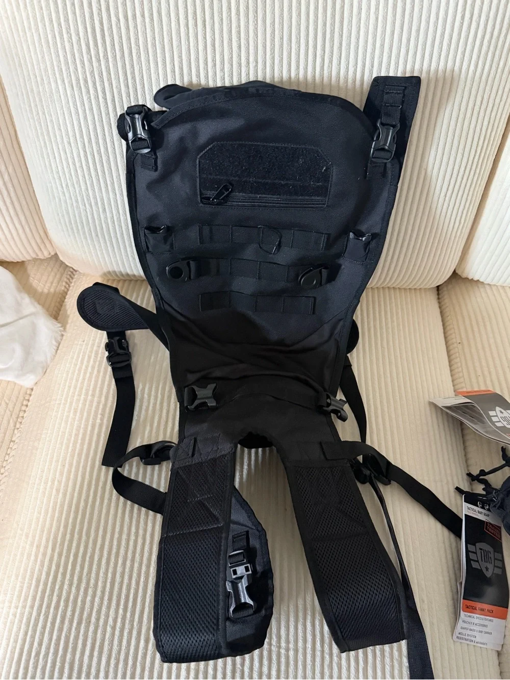 Tactical Black Men's Baby Gear Backpack and all accessories